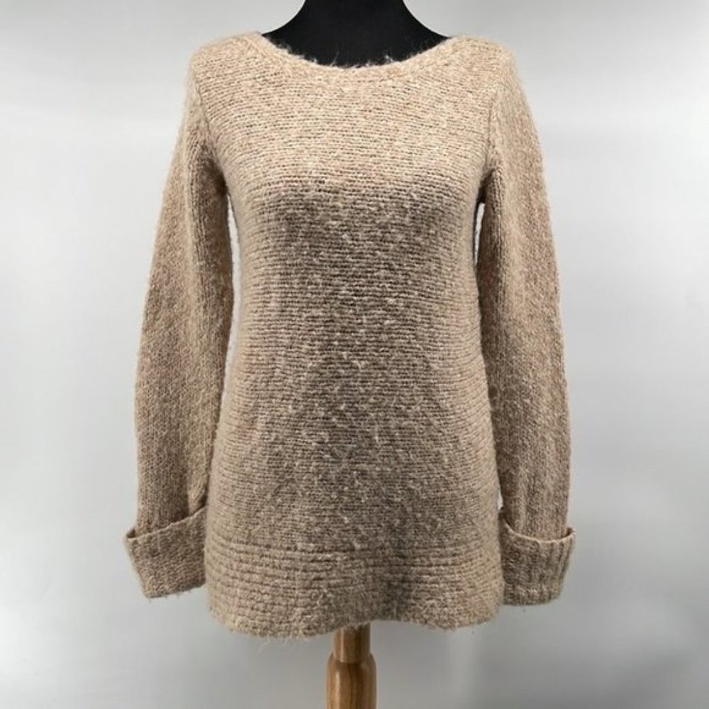 CLUB Monaco neutral wool alpaca blend sweater minimalist warm soft - Picture 5 of 8